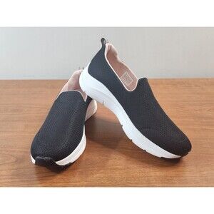 Skechers Arch Comfort Black Pink Womens Slip On Walking Sneakers Size 10 56126